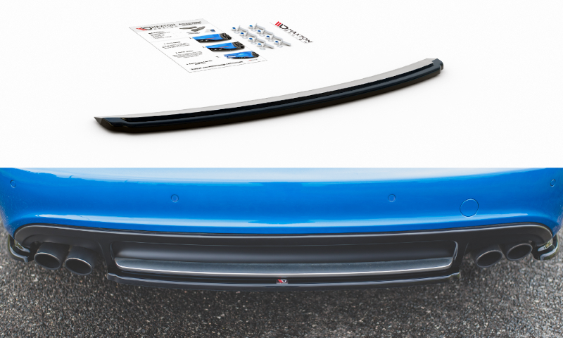 Centale Achterspoiler Audi S4 / A4 / A4 S-Line B8 Sedan Glanzend Zwart