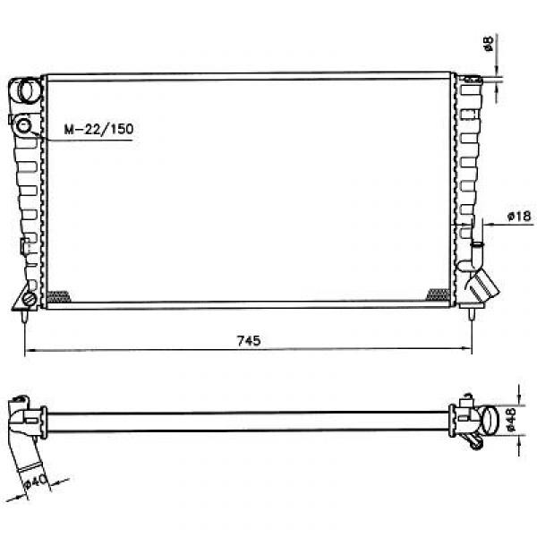 Radiator BERLINGO/XSARA/306. 97->> M+AC AB 07/98 BERLINGO/PARTNE