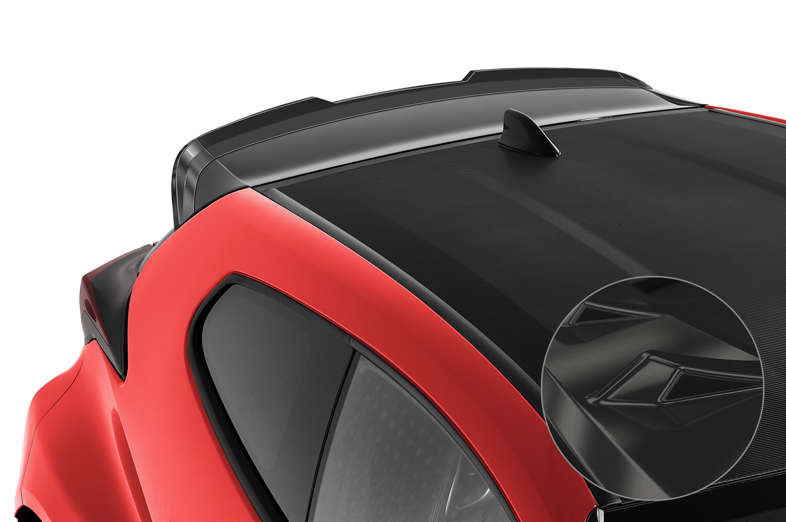 Spoiler Toyota GR Yaris (Typ XP21) CSR glans Zwart