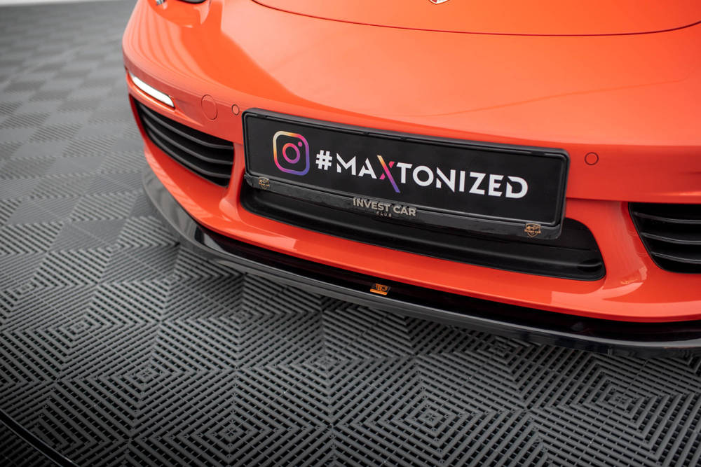 Voorspoiler V.2 Porsche 718 Cayman 982c Maxton Glans Zwart