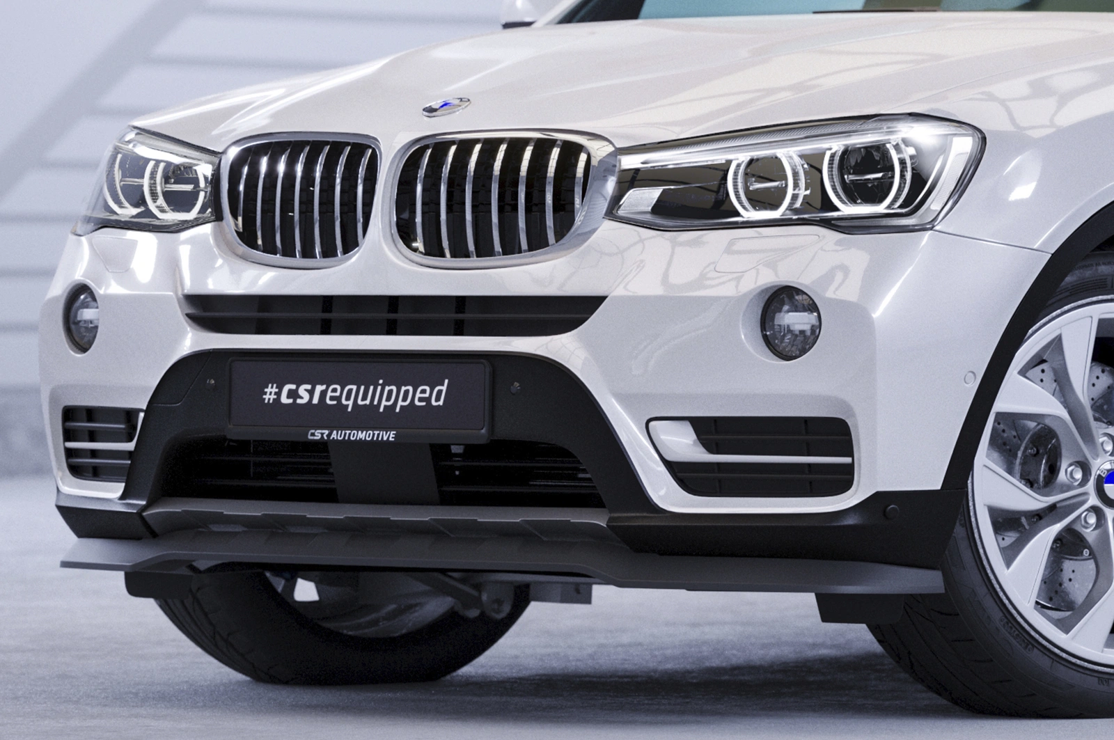 Voorspoiler BMW X3 (F25) LCI Glans Zwart – CSR Automotive