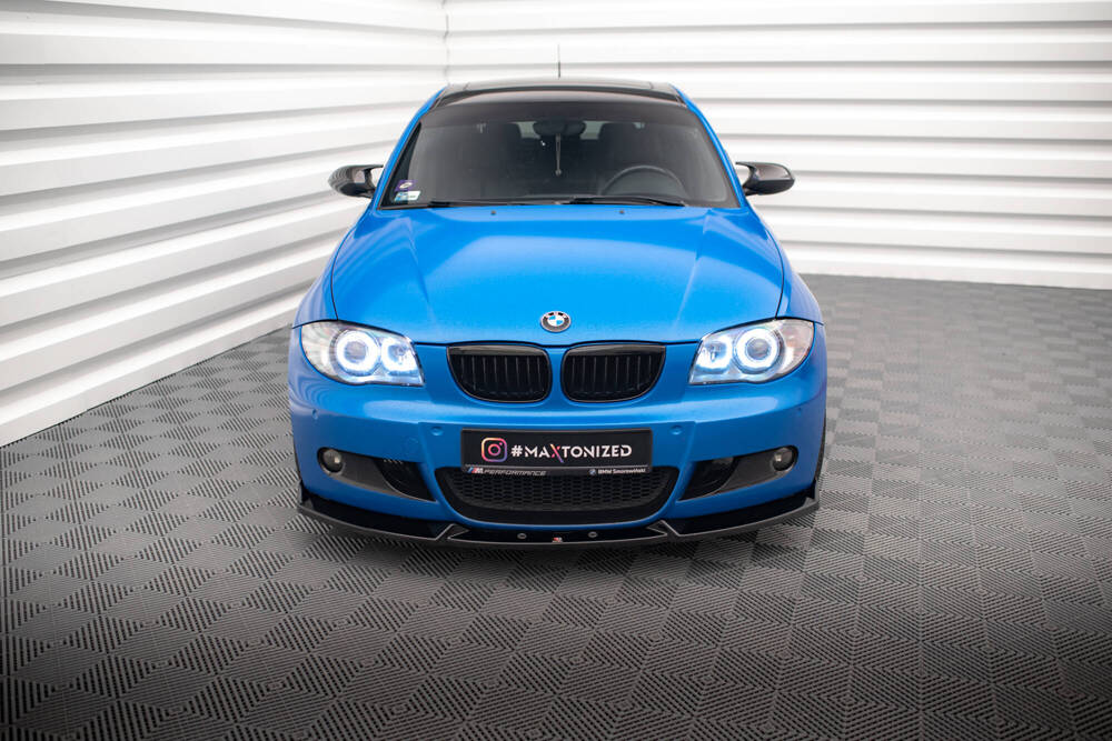 Voorspoiler V.2 BMW 1 Serie M Pakket E87 Maxton Glans Zwart