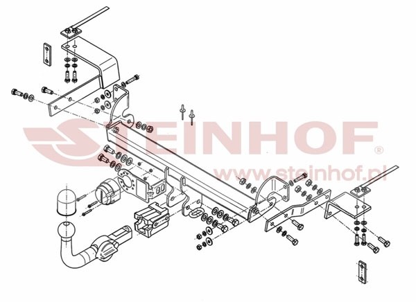 Trekhaak Fiat 500 Cabrio (incl. TwinAir) 2010-....