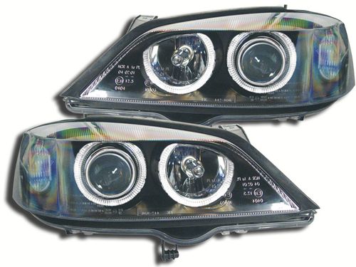 Faros Opel Astra G Angel Eyes negro