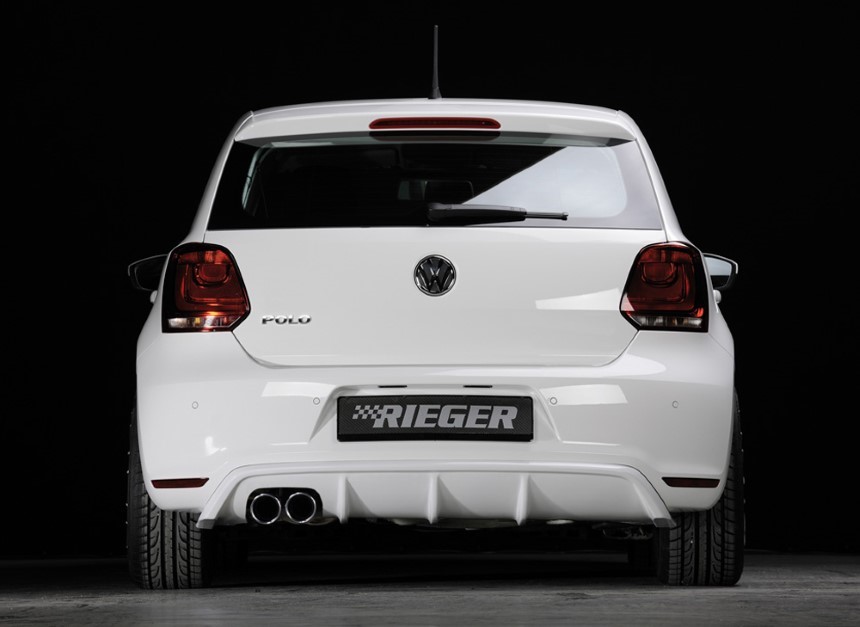 Diffuser VW Polo 6 GTI (6R) Rieger dubbele uitlaat links