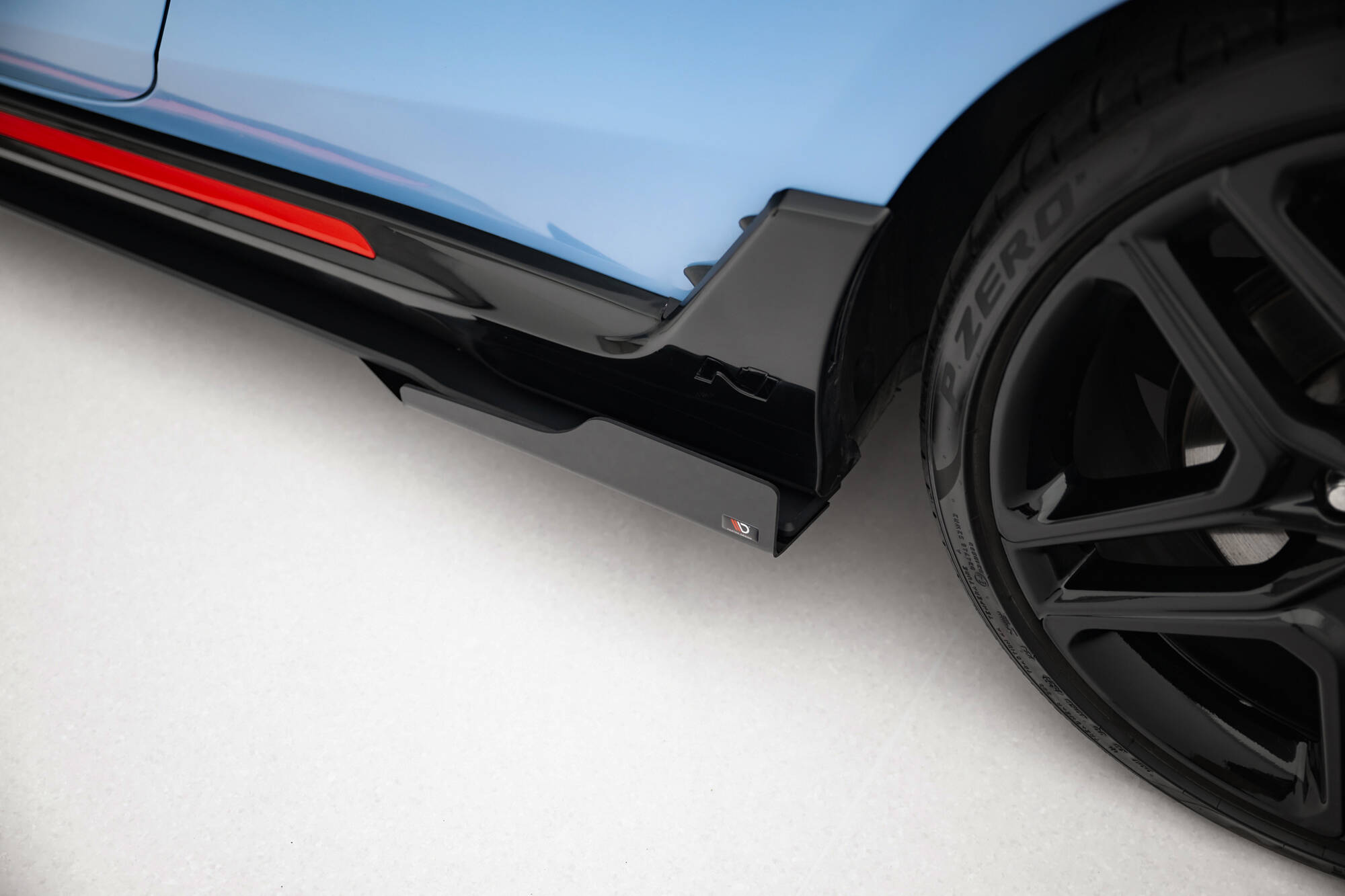 Street Pro Zijskirts + Flaps Hyundai Veloster N MK2 Maxton Glanzend zwart