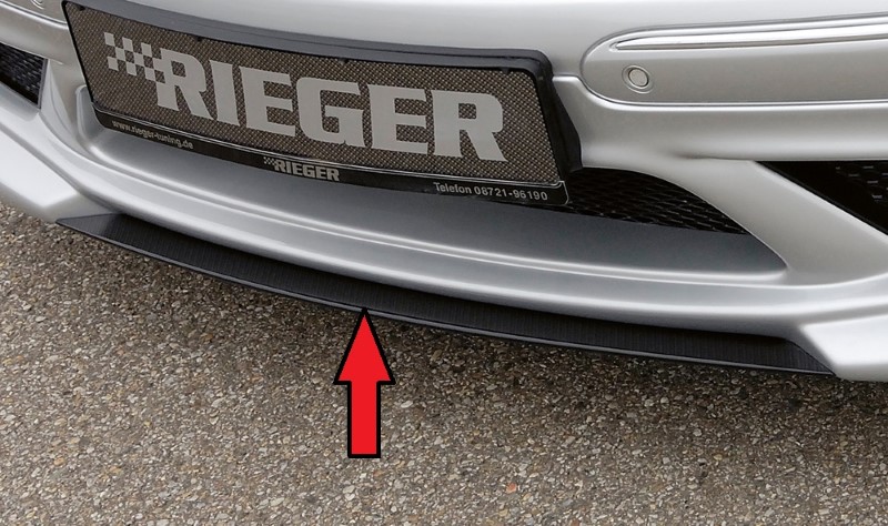 Spoilerzwaard Carbon voor Voorspoilerlip Mercedes W202 Rieger