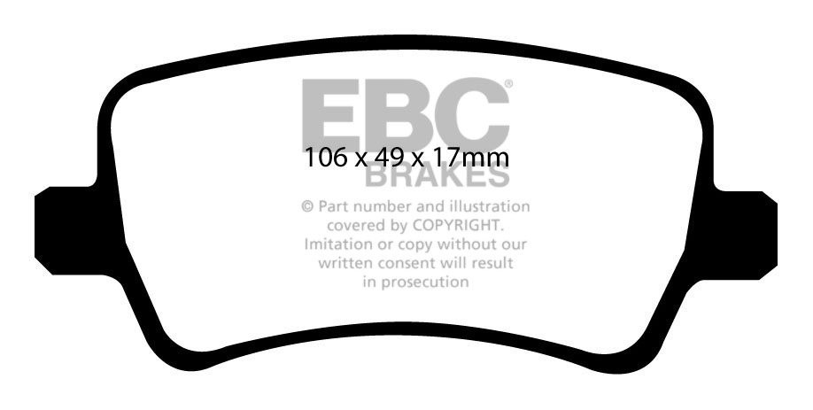 EBC Brakes FORD Galaxy 2.3 (Elec H/B) 2006-.. Remblokken achterz