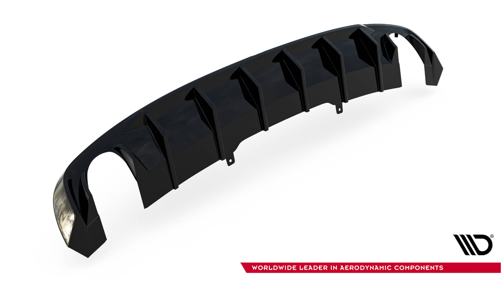 Achter Diffuser Audi A4 S-line B9 Maxton Glanzend zwart