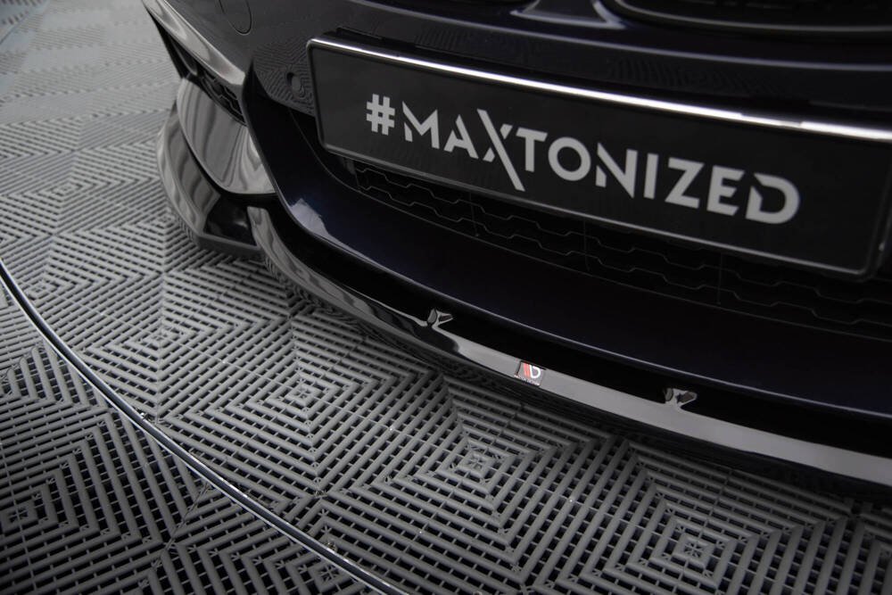 Voorspoiler V.2 BMW 4 Gran Coupe M Pakket F36 Maxton Glans Zwart