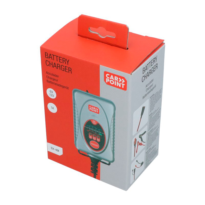 Carpoint BX-4M 6V/12V Acculader 1 Ampère