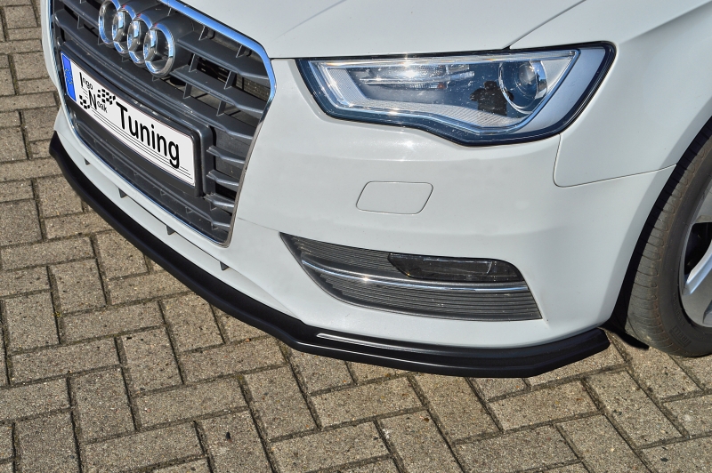 Voorspoiler Audi A3 8V Sportback Glans Zwart