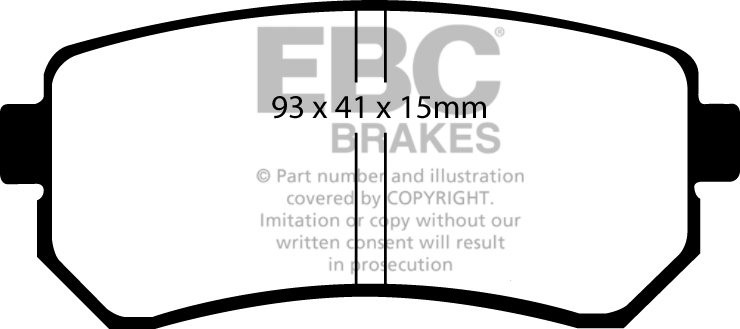 EBC Brakes KIA Cee'd 1.4 2007-.. Remblokken achterzijde