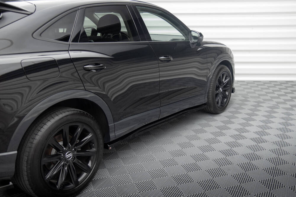 Zijskirts Audi Q3 Sportback F3 Maxton Glans Zwart