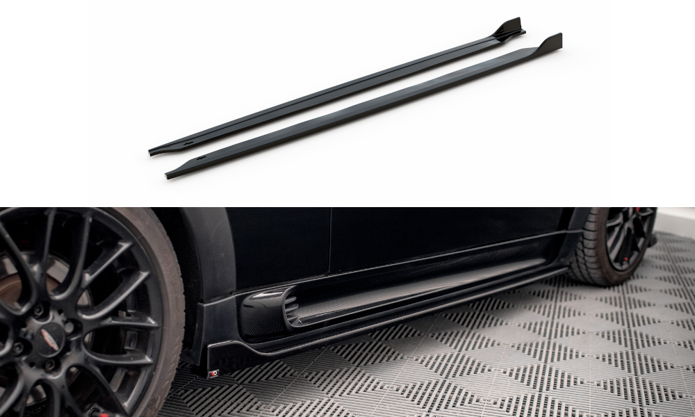 Zijskirts V.2 Mini Cooper John Cooper Works R56 Maxton Glans Zwart