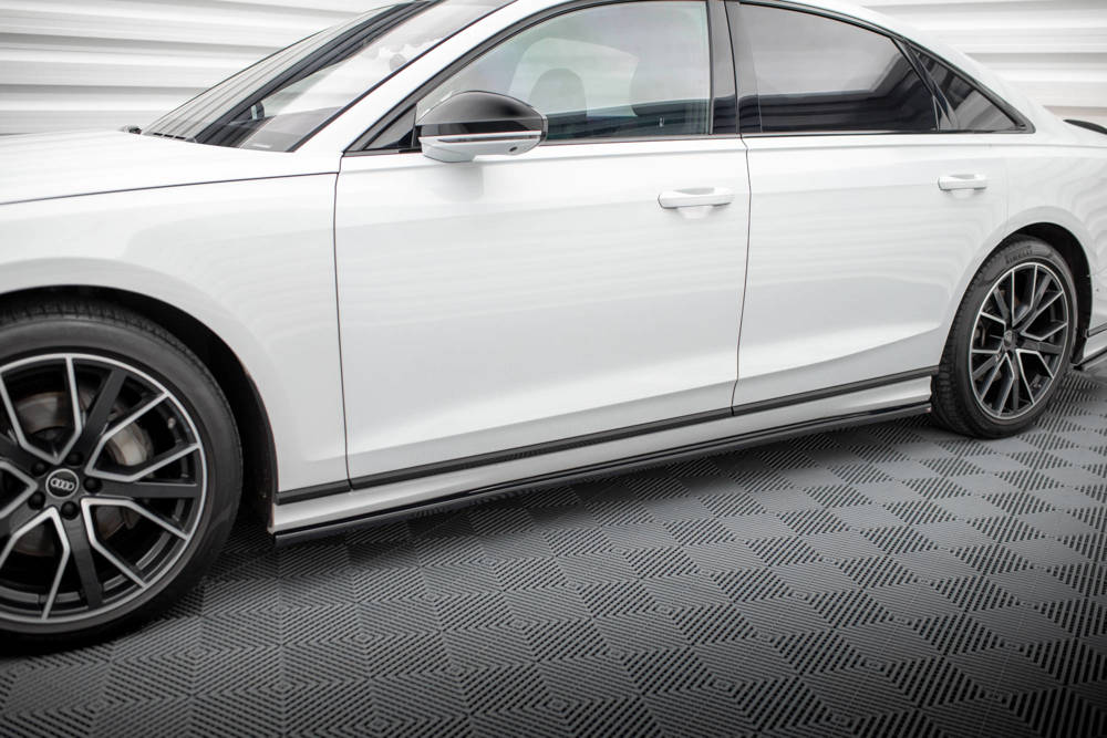 Zijskirts Audi A8 S-Line / S8 D5 Maxton Glans Zwart