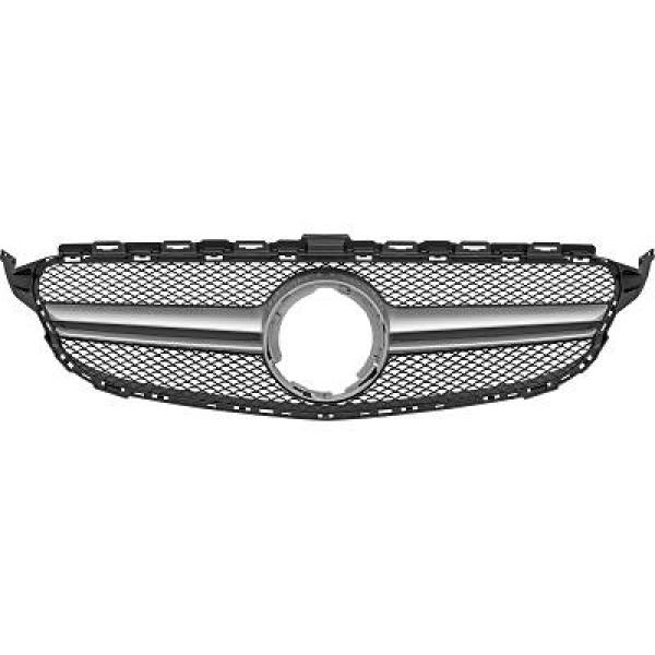 Grill Mercedes W205 18-21 Zwart Alu AMG-look