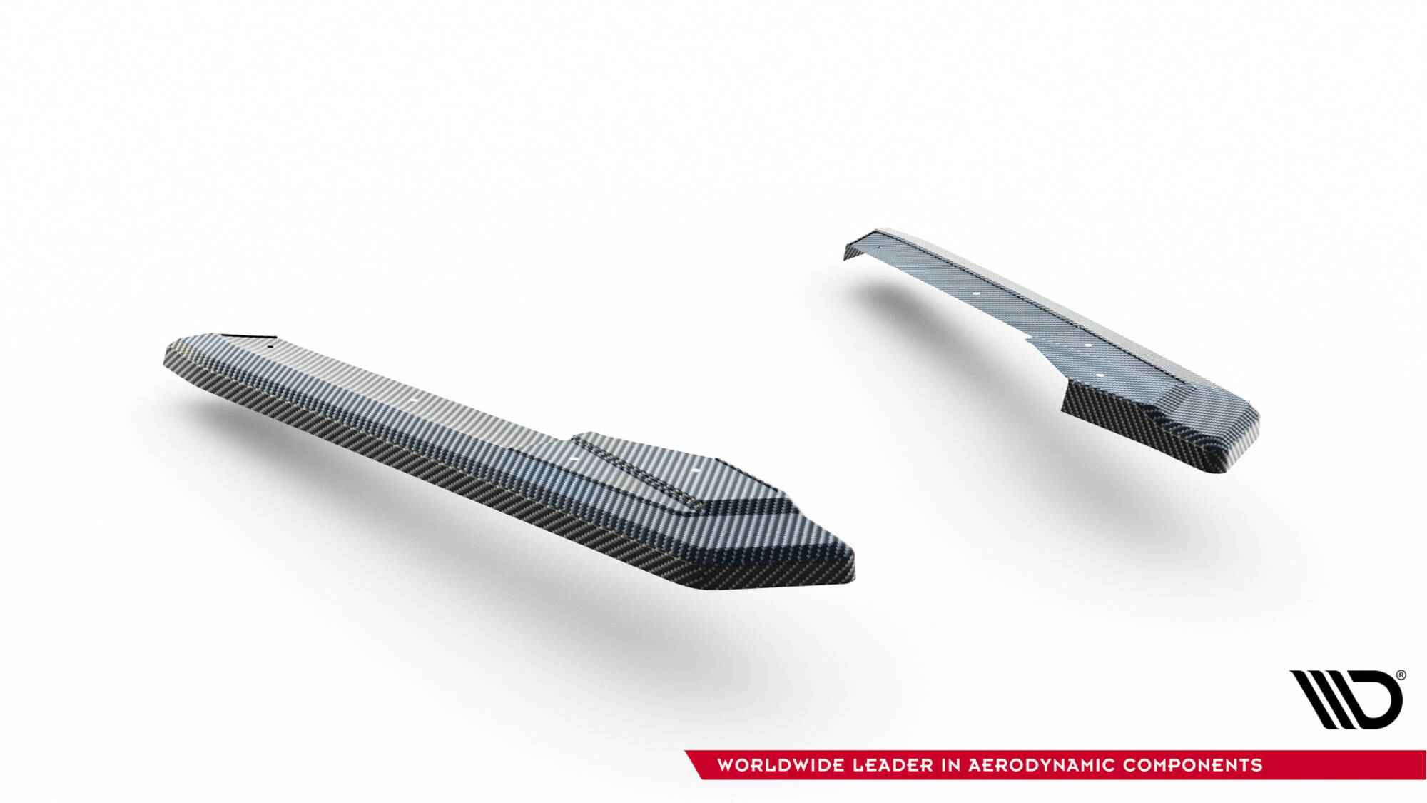 Carbon Fiber Achterzij Spoilers Audi RS6 C8 Maxton Glanzend zwart