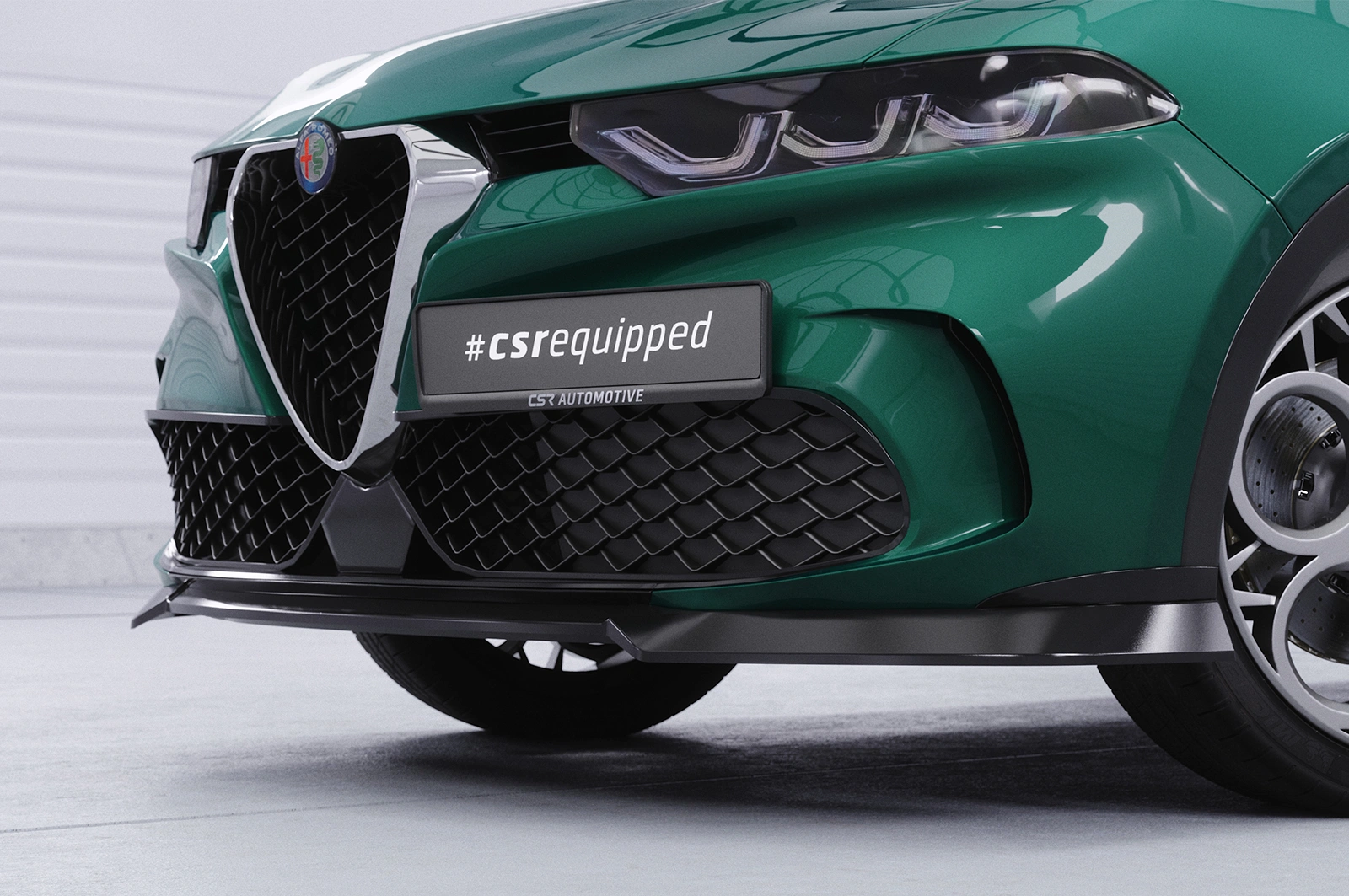 Voorspoiler Alfa Romeo Tonale glans zwart