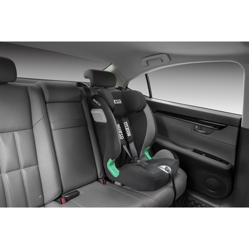 Sparco kinderstoel SK5000I (Isofix) Zwart/Grijs i-Size 76-150cm (ECE-R129/03)