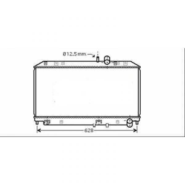 Radiator MAZDA RX 8 03->> 360x642x25. 2.6I +/-AC