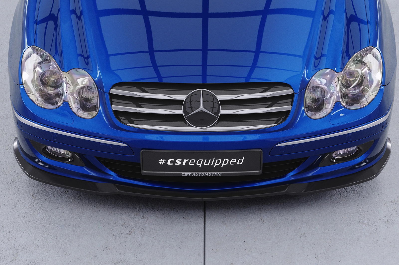 Voorspoiler Mercedes-Benz CLK A209 / C209 Glans Zwart van CSR Automotive (2005-2009 Facelift)