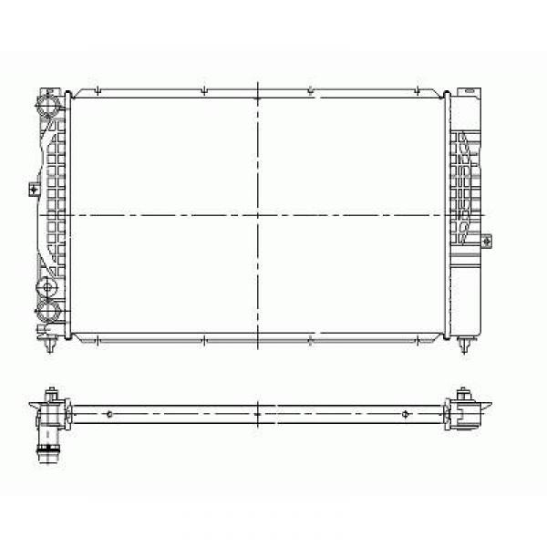 Radiator PASSAT/Audi A4 B5 94->> 632x414x34 1.6/1.8/1.9TDI AC +/