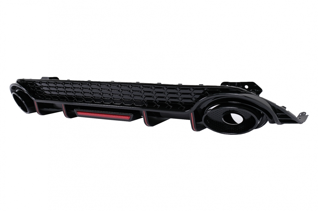Diffuser Audi S3 Sedan 8Y RS-Look Zwart met sierstukken