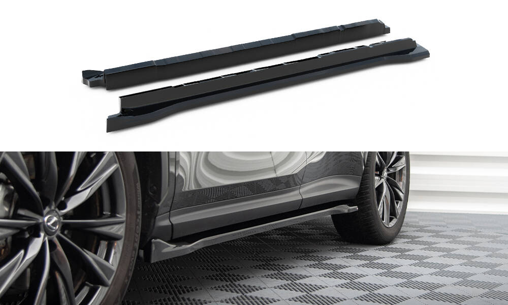 Zijskirts Lexus NX F-Sport Maxton Glans Zwart