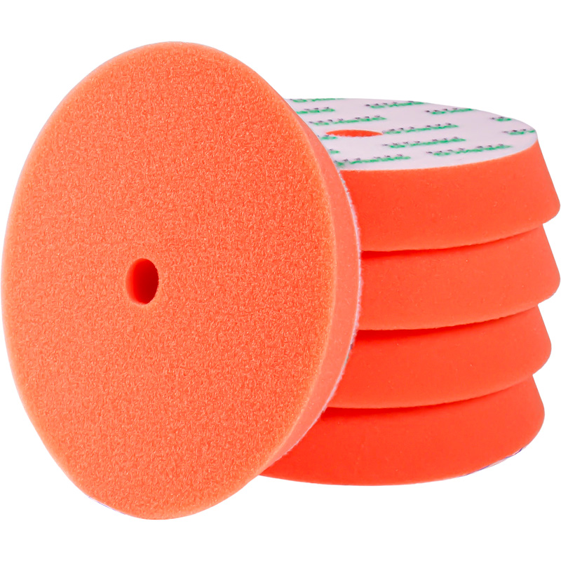 Gecko Medium Polijstpad (Oranje) 80 mm – 5 stuks – 75 mm steunplaat