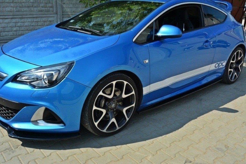 Zijskirts Opel Astra J OPC/VXR Maxton Design glans zwart