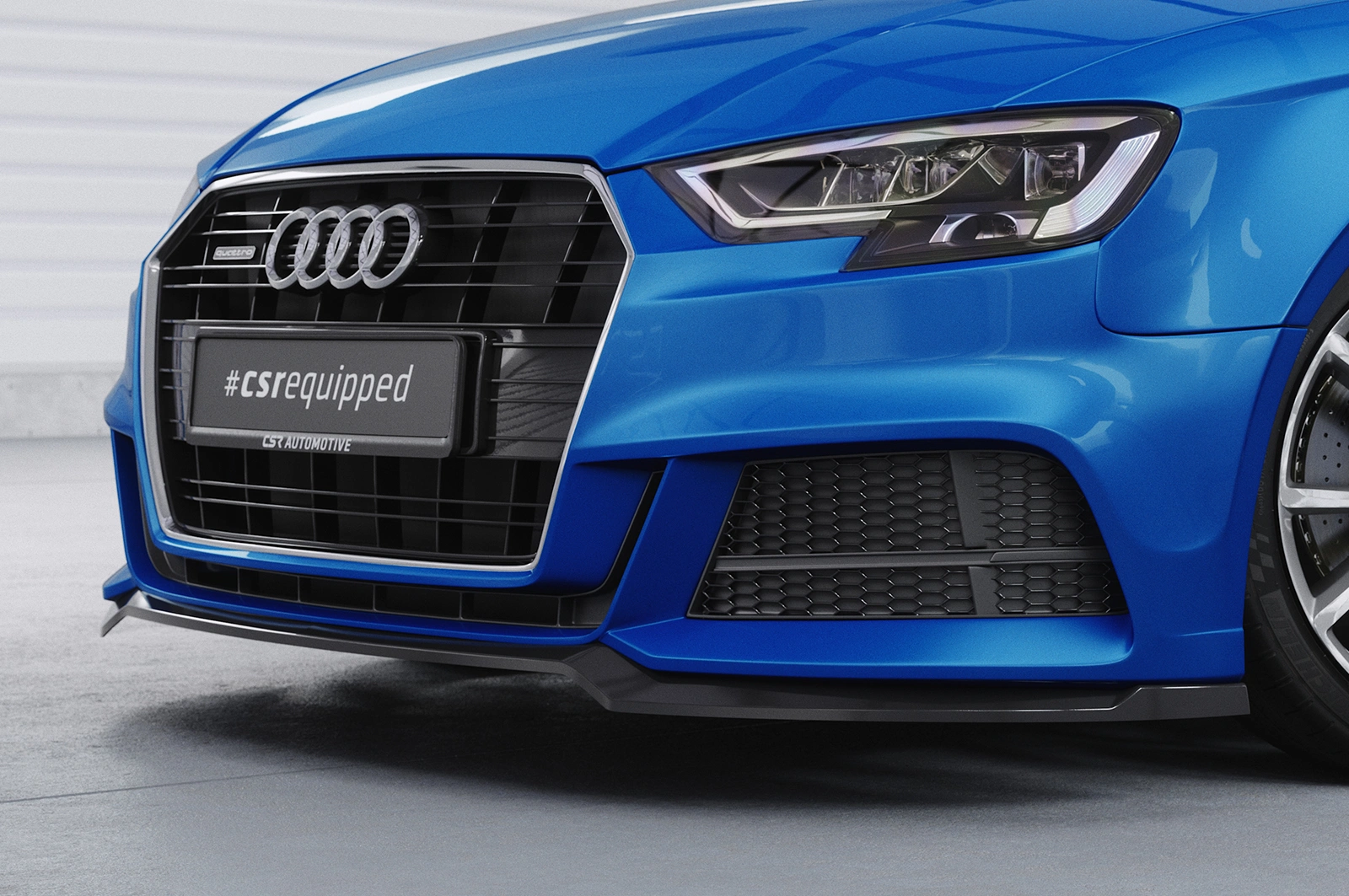Voorspoiler Audi A3 S-Line / S3 8V 2016-2020 (Facelift) Glans Zwart – CSR