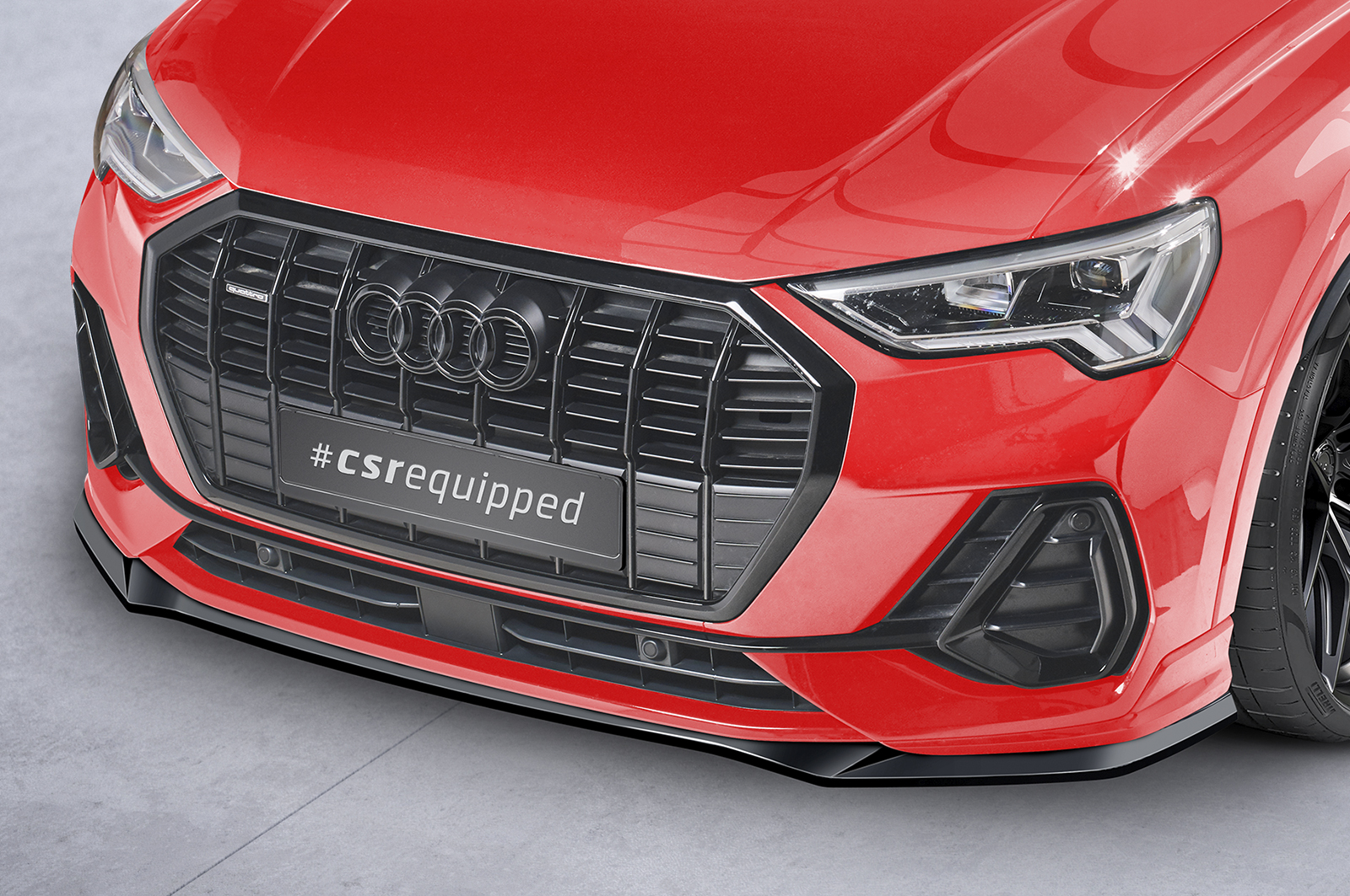 Voorspoiler Audi Q3 S-Line F3 CSR Glans Zwart