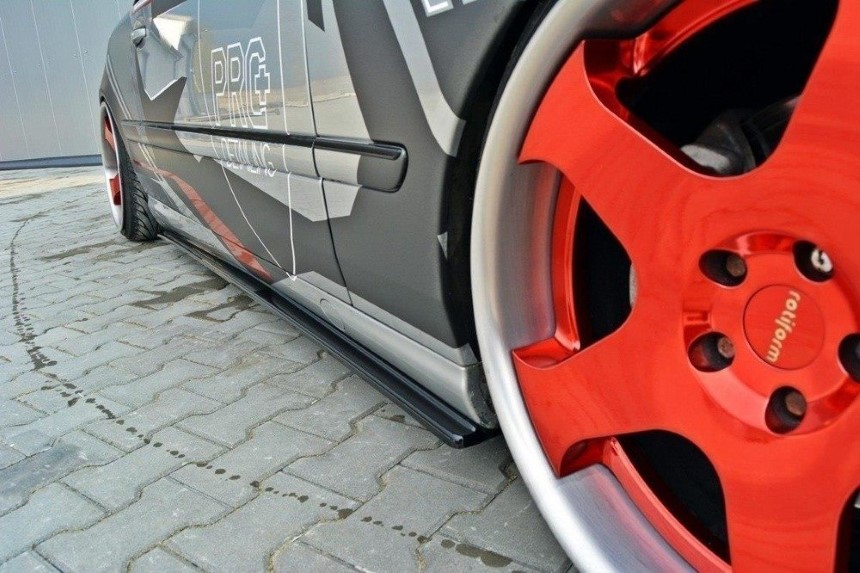 Zijskirts Mercedes CL-klasse C215 Maxton Design glans zwart