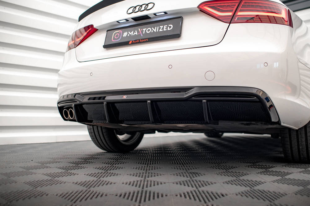 Diffuser Audi A5 Coupe 8T Facelift  2011 - 2016  Maxton Glans Zwart