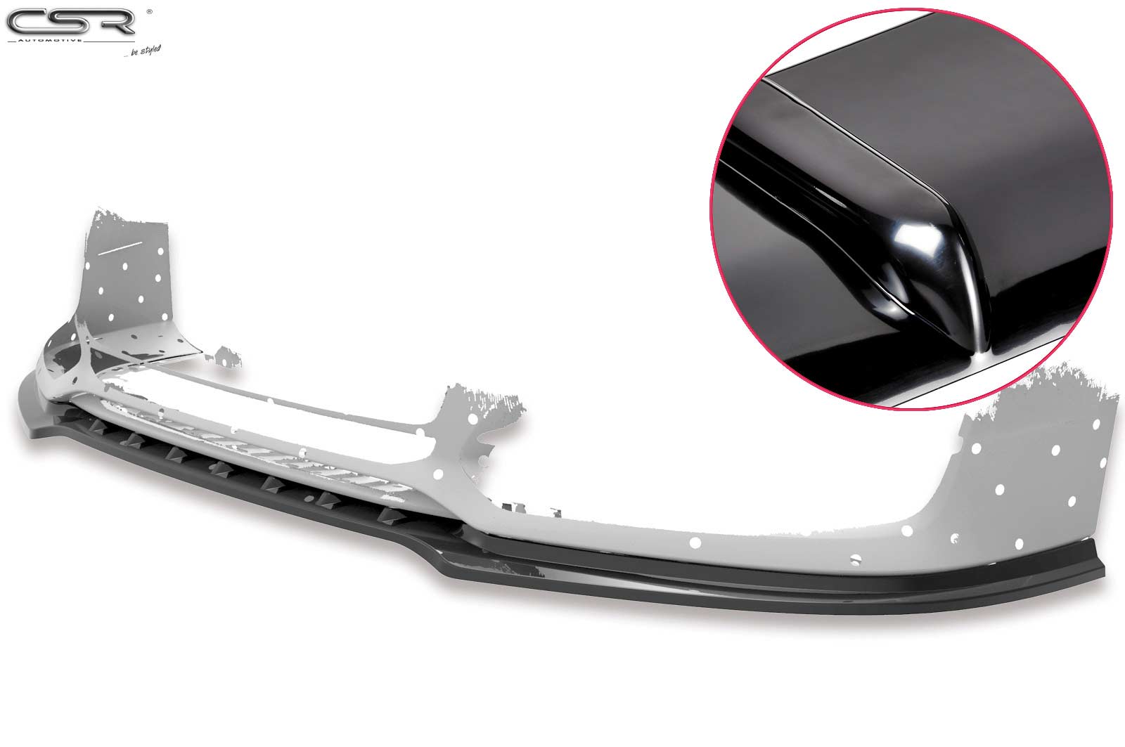 Voorspoiler Audi S8 D4 (Plus) CSR Glanzend Zwart