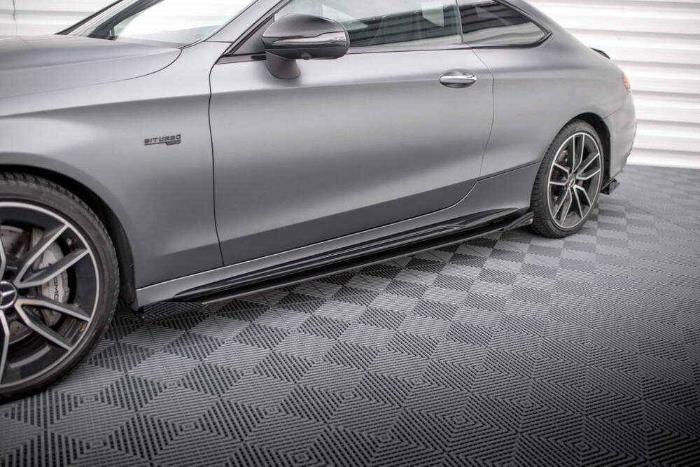Zijskirts met Canards Mercedes C43 W205 Coupe FL Maxton