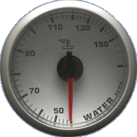 PI wit 2" Watertemperatuur, 4-kleuren