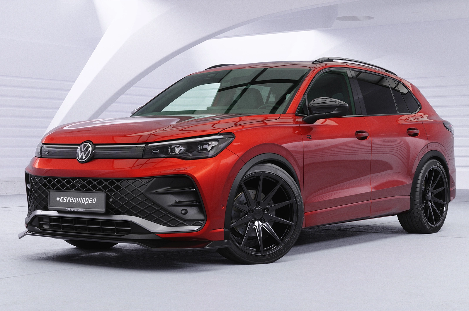 Voorspoiler VW Tiguan 3 R-Line glans zwart