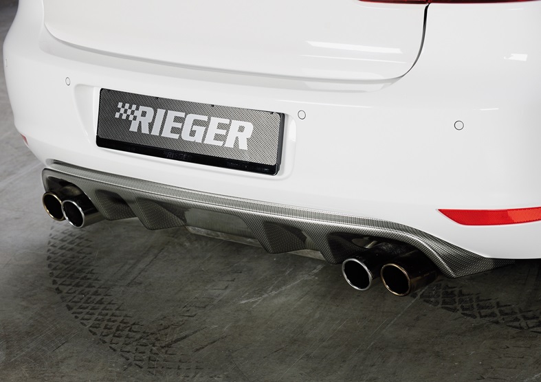 Diffuser Volkswagen Golf 6 Rieger Glans Zwart