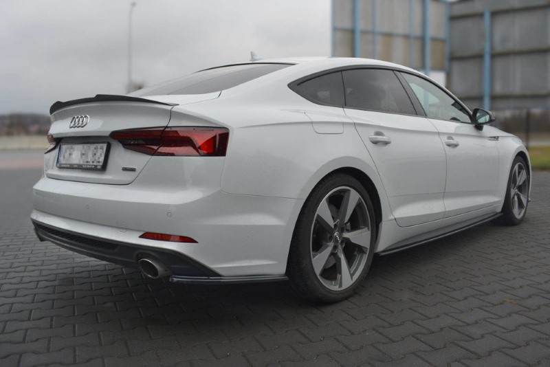 Zijskirts Diffusers Audi S5 / A5 S-Line F5 Sportback Glanzend Zwart