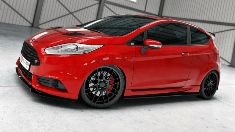 Voorspoiler Ford Fiesta ST Mk7 FL V.3 Glanzend Zwart