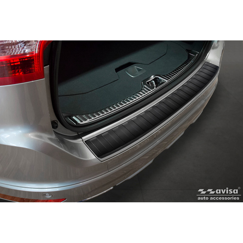 Matzwart RVS Achterbumperprotector  Volvo XC60 Facelift 2013-2017 'Ribs'