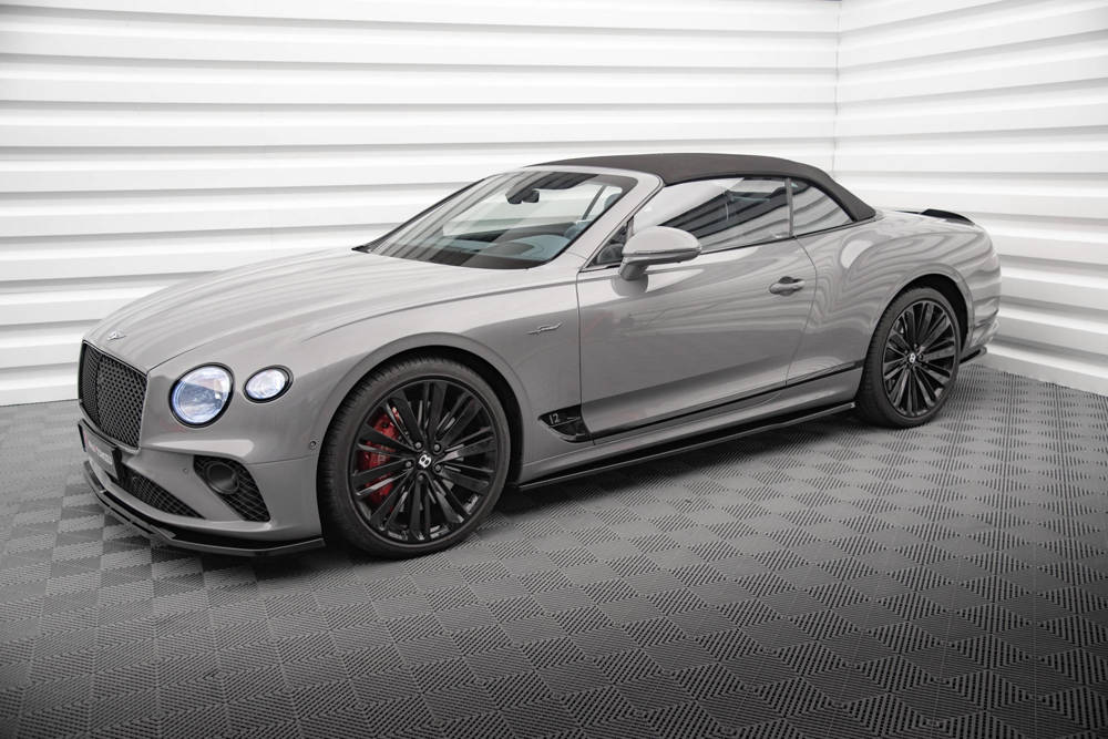 Zijskirts Bentley Continental GT Mk3 Maxton Glans Zwart