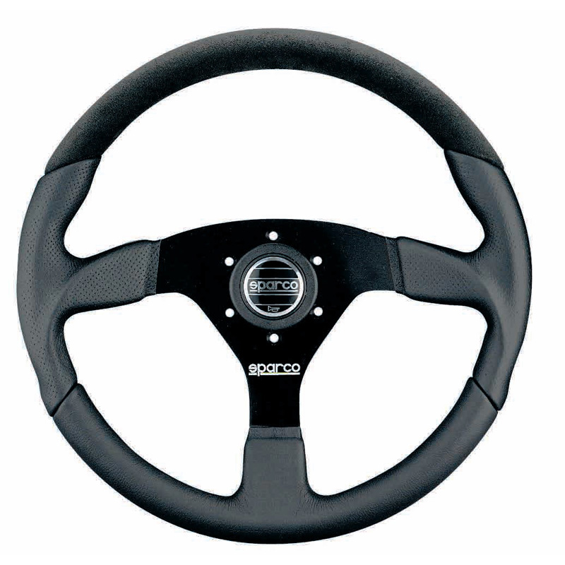 Sparco Universeel Sportstuur L505 - Zwart Leder - Diameter 350mm
