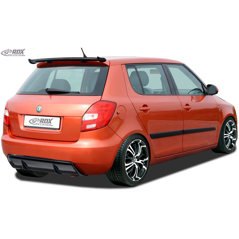 Achterskirt 'Diffusor'  Skoda Fabia II HB (5J) 2007-2014 (ABS zwart glanzend)