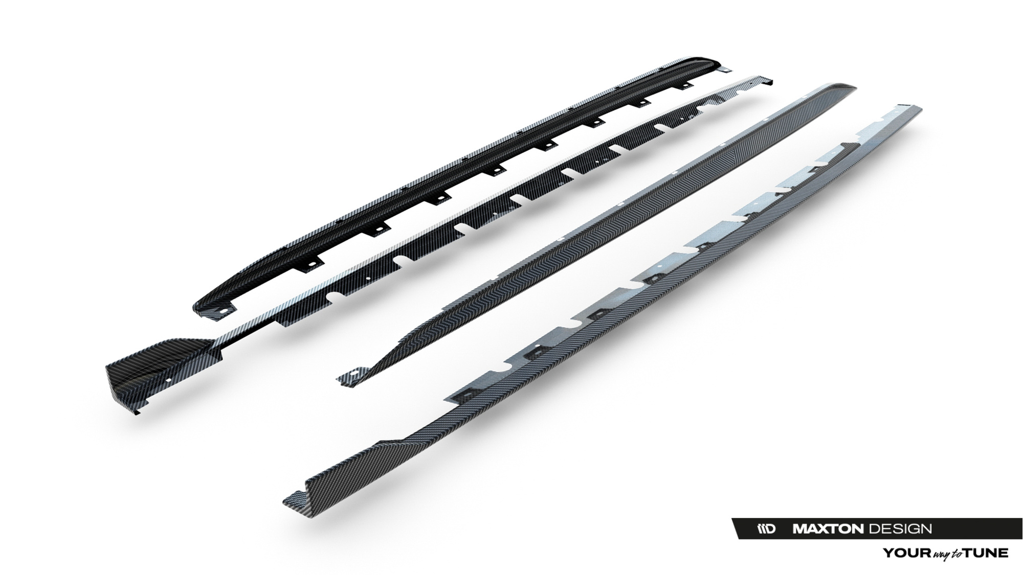 Set of Prepreg Carbon Fiber Zijskirts Audi RS3 Sedan 8Y Facelift – Maxton Design