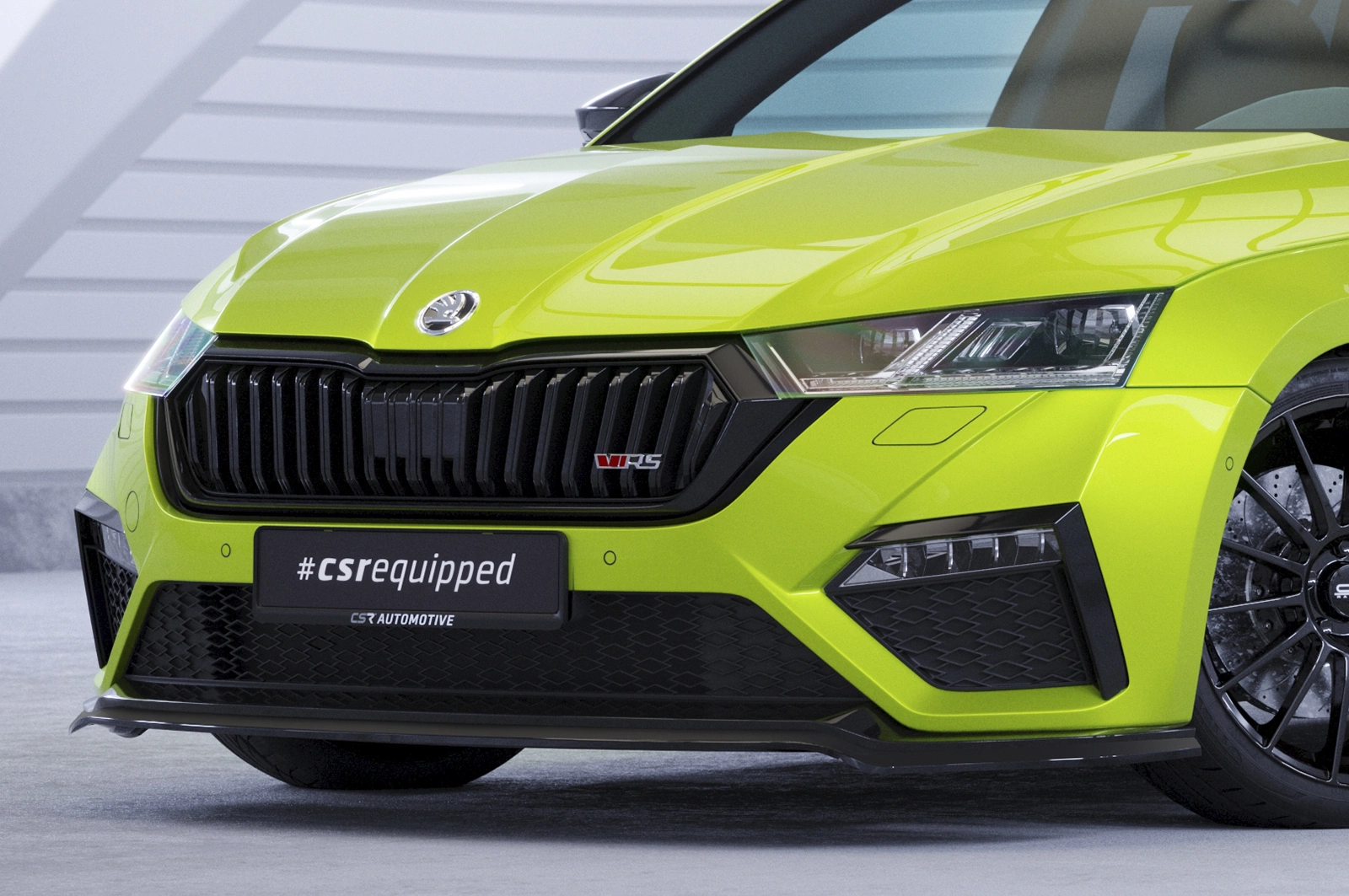 Voorspoiler Škoda Octavia 4 RS / RS Plus glans zwart – CSR Automotive