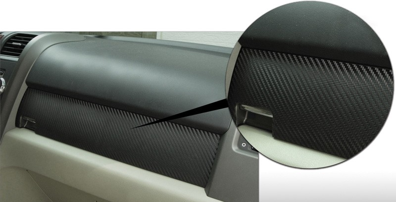 Matzwarte Carbon folie met 3D structuur