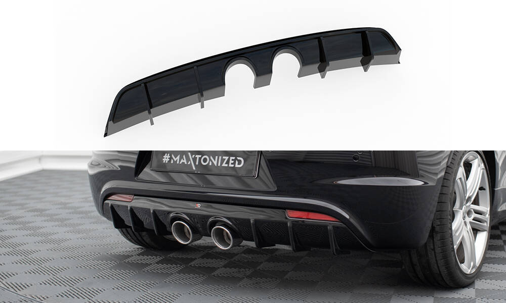 Diffuser Volkswagen Scirocco R R32 Look Maxton Glans Zwart